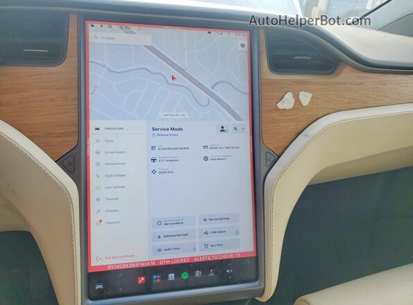 5YJXCBE28JF141476 2018 TESLA MODEL White Вид щитка приладів