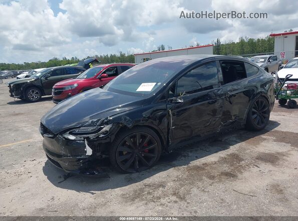 5YJXCBE44JF106662 2018 TESLA MODEL X Black Առջևի ձախ երեք քառորդ տեսարան