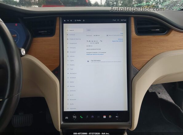 5YJXCDE20JF141306 2018 TESLA MODEL X White 