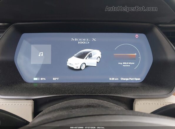 5YJXCDE20JF141306 2018 TESLA MODEL X White 