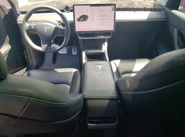 5YJYGAEE0MF146298 2021 TESLA MODEL Gray Widok deski rozdzielczej