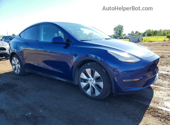 5YJYGAEE0MF236616 2021 TESLA MODEL Blue Delantero derecho