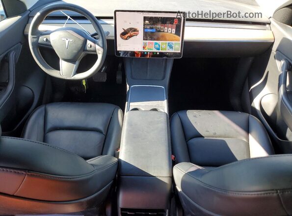 5YJYGAEE0MF236616 2021 TESLA MODEL Blue Vista del salpicadero