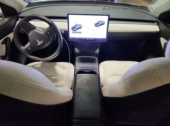 5YJYGAEE4MF193219 2021 TESLA MODEL Серый Вид панели приборов