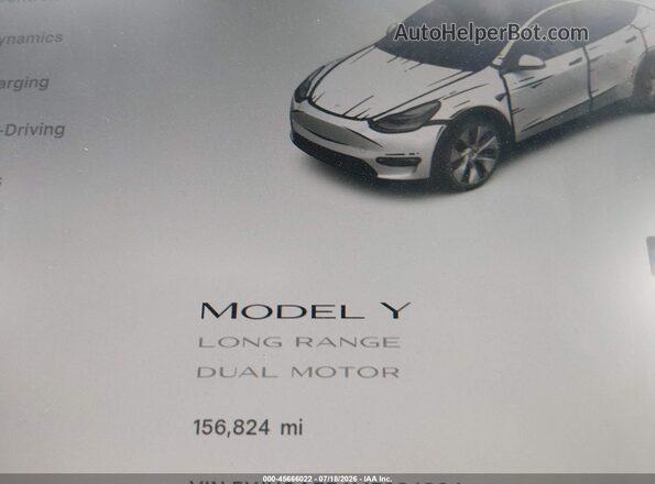 5YJYGAEE4MF234304 2021 TESLA MODEL Y Белый Вид задних сидений