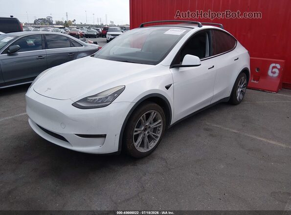 5YJYGAEE4MF234304 2021 TESLA MODEL Y Белый Передняя левая четверть
