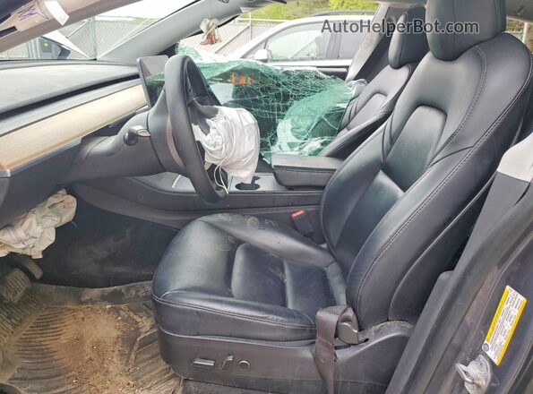 5YJYGAEE6MF131577 2021 TESLA MODEL Синий Вид салона спереди