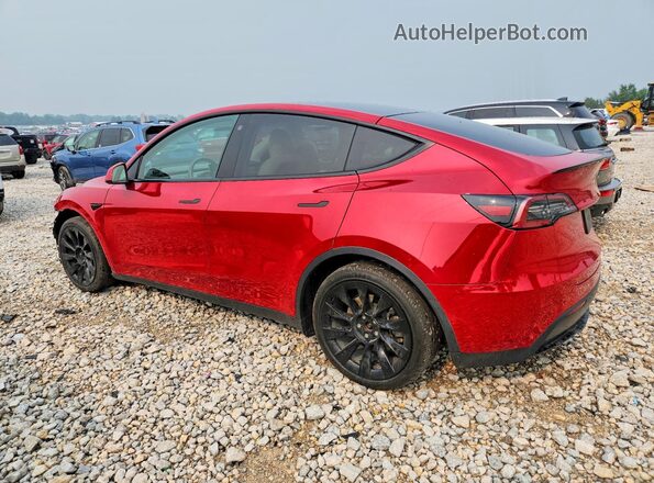 5YJYGAEE7MF173904 2021 TESLA MODEL Burgundy Trasero izquierdo
