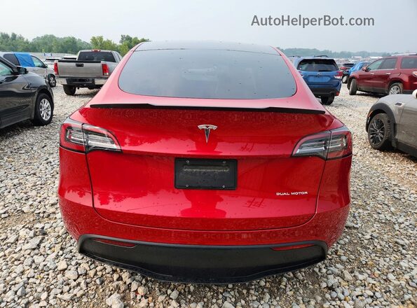 5YJYGAEE7MF173904 2021 TESLA MODEL Burgundy Vista trasera