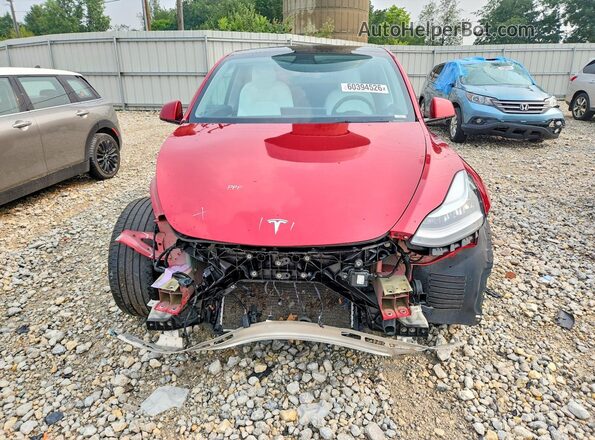 5YJYGAEE7MF173904 2021 TESLA MODEL Burgundy Vista frontal