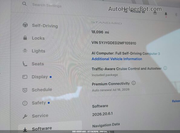 5YJYGDED2MF105910 2021 TESLA MODEL Y Белый Вид задних сидений