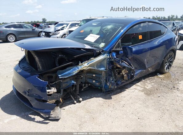 5YJYGDED7MF124291 2021 TESLA MODEL Y Синий Передняя левая четверть