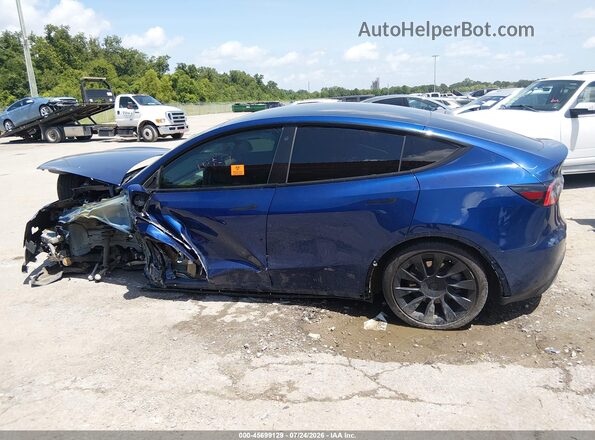 5YJYGDED7MF124291 2021 TESLA MODEL Y Синий Вид задней части салона