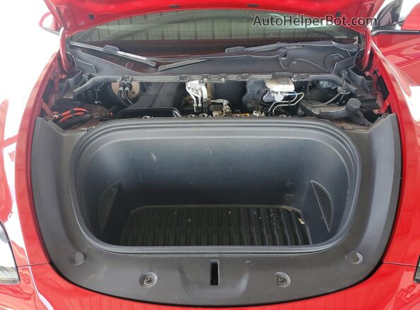 5YJYGDED8MF107600 2021 TESLA MODEL Red უკანა სალონის ხედი