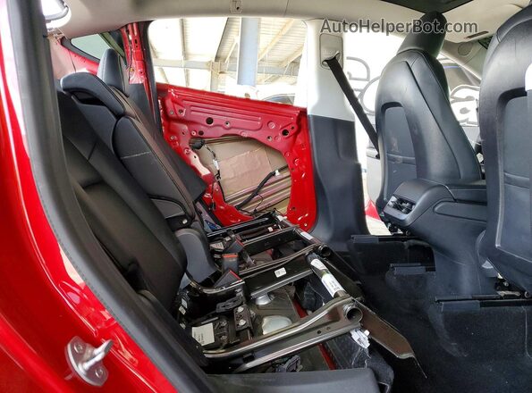 5YJYGDED8MF107600 2021 TESLA MODEL Red უკანა სავარძლების ხედი
