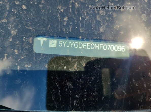 5YJYGDEE0MF070096 2021 TESLA MODEL White Շարժիչի բաժամունքի տեսք