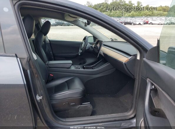 5YJYGDEE0MF087870 2021 TESLA MODEL Y Серый Вид салона спереди