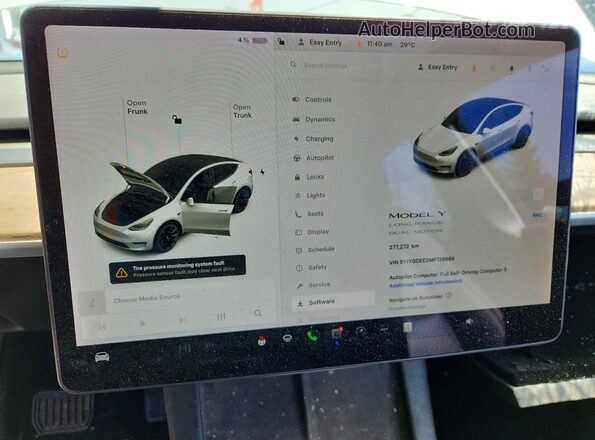 5YJYGDEE0MF139966 2021 TESLA MODEL White ხელსაწყოთა პანელის ხედი