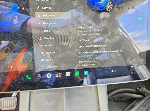 5YJYGDEE0MF204248 2021 TESLA MODEL White Widok zestawu wskaźników