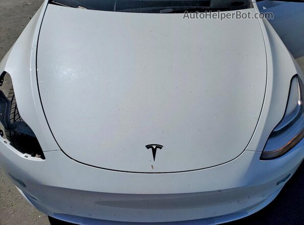 5YJYGDEE0MF243437 2021 TESLA MODEL White ძრავის განყოფილების ხედი