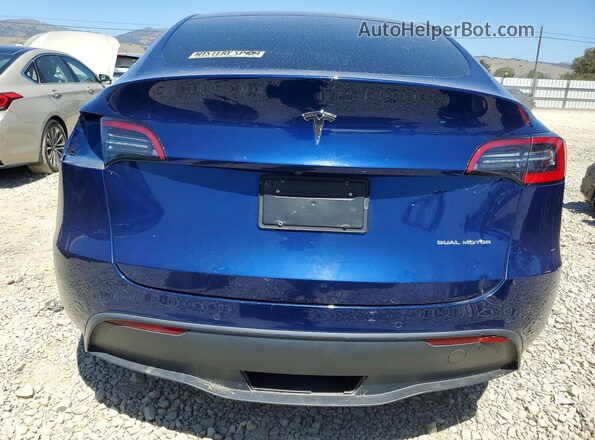 5YJYGDEE1MF089496 2021 TESLA MODEL Blue Rear view