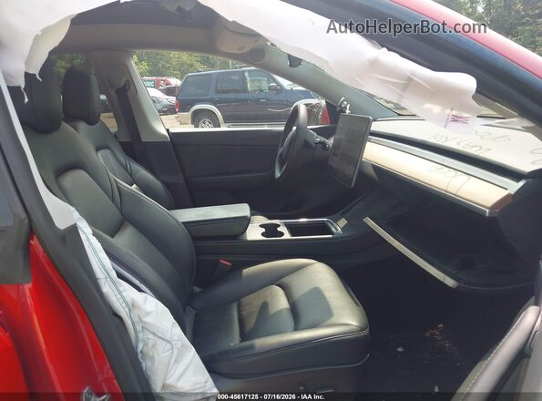 5YJYGDEE1MF186326 2021 TESLA MODEL Y Красный Вид салона спереди