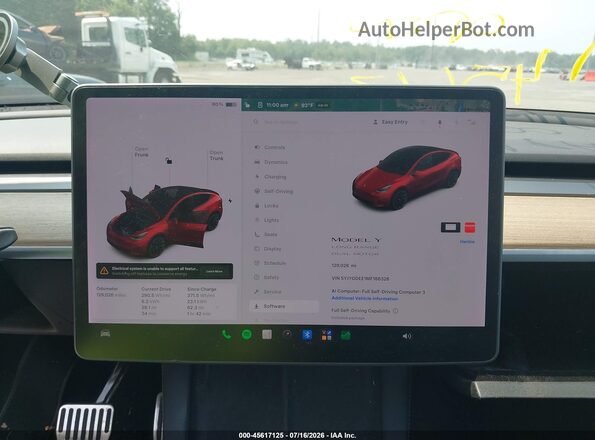 5YJYGDEE1MF186326 2021 TESLA MODEL Y Красный 