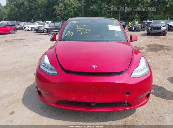5YJYGDEE1MF186326 2021 TESLA MODEL Y Красный Вид панели приборов
