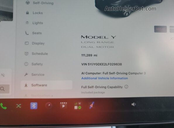5YJYGDEE2LF029838 2020 TESLA MODEL Black Սարքավորումների վահանակի տեսք