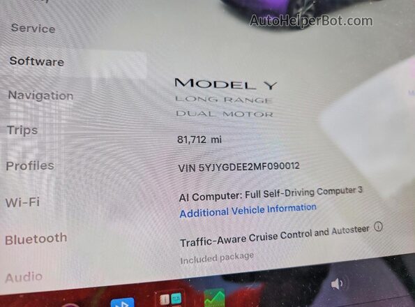 5YJYGDEE2MF090012 2021 TESLA MODEL Красный Вид щитка приборов