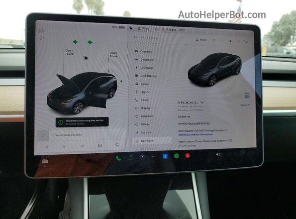 5YJYGDEE2MF090740 2021 TESLA MODEL Gray Widok zestawu wskaźników