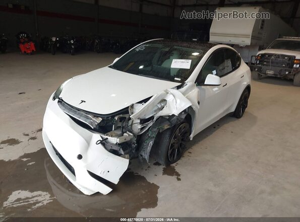 5YJYGDEE2MF201321 2021 TESLA MODEL Y Белый Передняя левая четверть