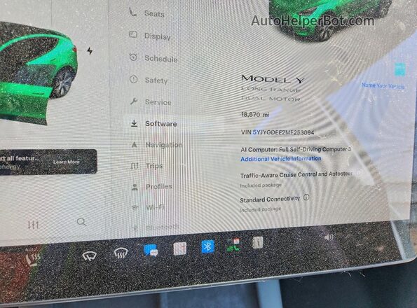 5YJYGDEE2MF253094 2021 TESLA MODEL White Vista del cuadro de instrumentos