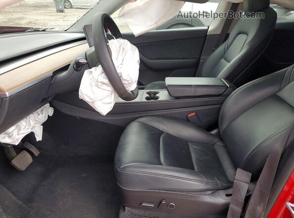 5YJYGDEE3MF139315 2021 TESLA MODEL Red Вид салону спереду