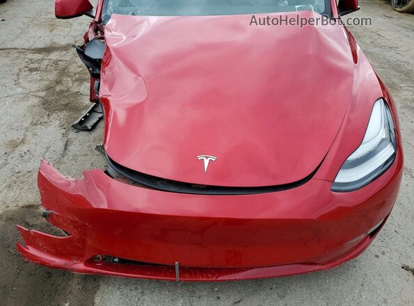 5YJYGDEE3MF139315 2021 TESLA MODEL Red Вид задньої частини салону