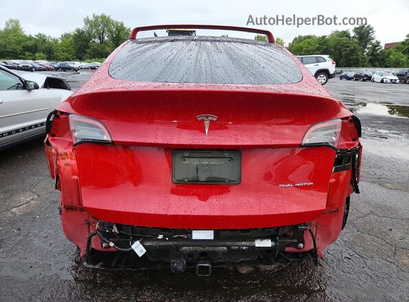 5YJYGDEE4MF061403 2021 TESLA MODEL Red Вид ззаду