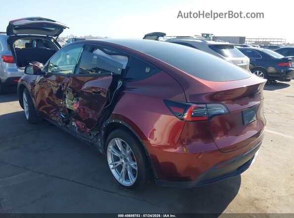5YJYGDEE4MF087290 2021 TESLA MODEL Y Maroon Rear left