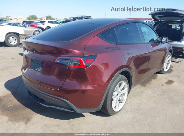 5YJYGDEE4MF087290 2021 TESLA MODEL Y Maroon Rear right