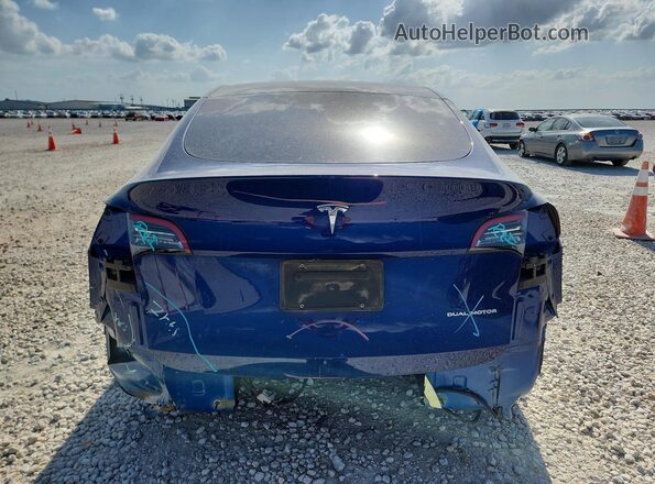 5YJYGDEE4MF122152 2021 TESLA MODEL Синий Вид сзади