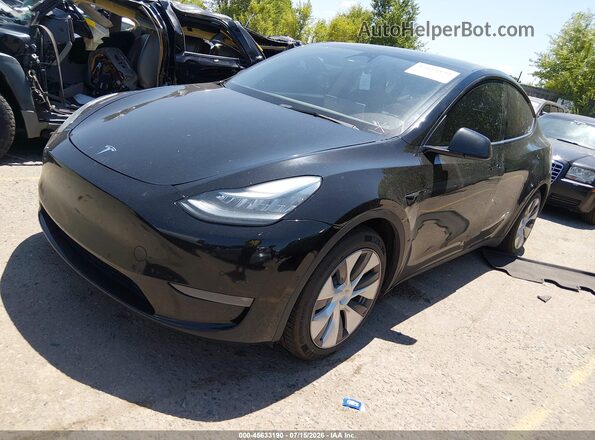 5YJYGDEE4MF209162 2021 TESLA MODEL Y Black Առջևի ձախ երեք քառորդ տեսարան