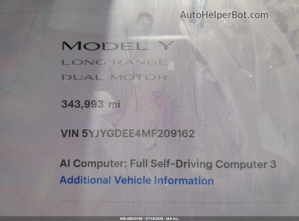 5YJYGDEE4MF209162 2021 TESLA MODEL Y Black Հետևի նստատեղերի տեսք