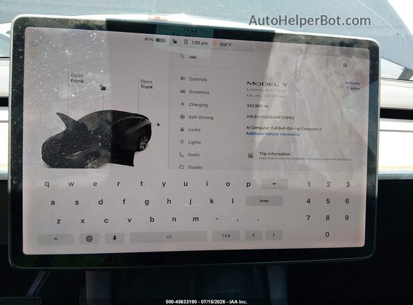 5YJYGDEE4MF209162 2021 TESLA MODEL Y Black 