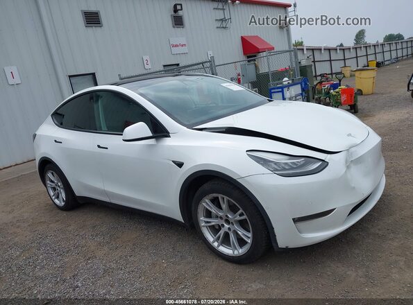 5YJYGDEE4MF287411 2021 TESLA MODEL Y White Vista interior trasera