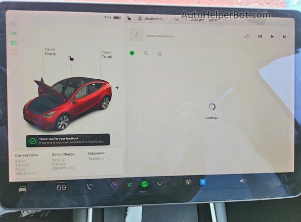 5YJYGDEE5LF023077 2020 TESLA MODEL Red Widok zestawu wskaźników