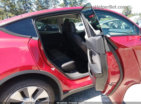 5YJYGDEE5MF117509 2021 TESLA MODEL Y Red VIN կոդի պիտակի տեսք