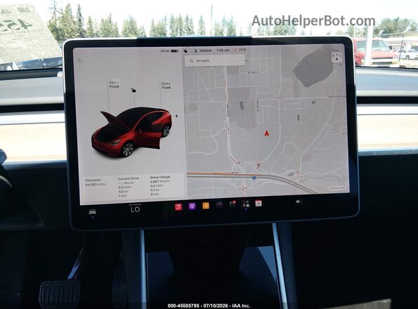 5YJYGDEE5MF117509 2021 TESLA MODEL Y Red 