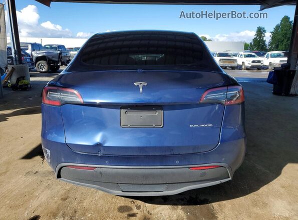 5YJYGDEE5MF285442 2021 TESLA MODEL Blue უკანა ხედი