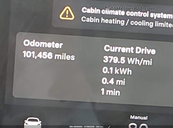 5YJYGDEE6LF012461 2020 TESLA MODEL Y Black Панорамний вид салону 360°