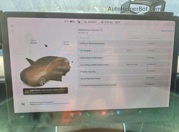 5YJYGDEE6MF084715 2021 TESLA MODEL Gray Widok zestawu wskaźników