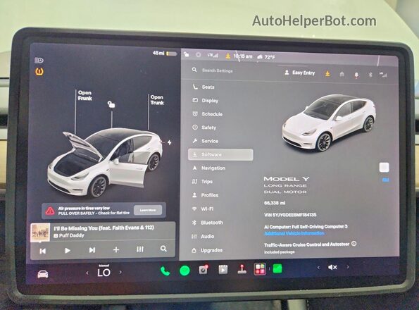 5YJYGDEE6MF184135 2021 TESLA MODEL White ხელსაწყოთა პანელის ხედი